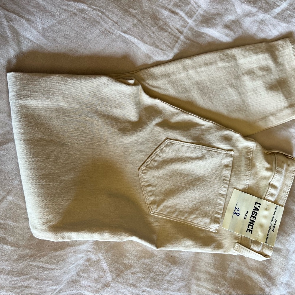 L'Agence - Cream Skinny Jeans Smooth Finish - 28 NWT